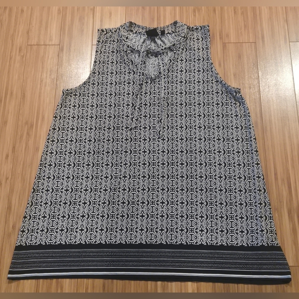 Rafaella Sleeveless Patterned Blouse